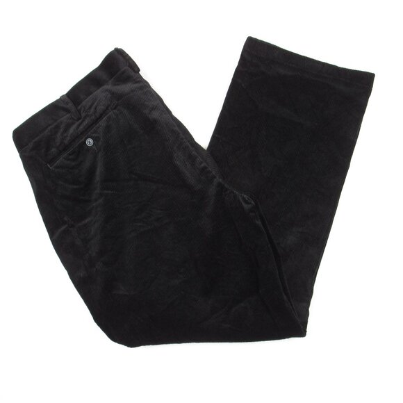 Polo Ralph Lauren Corduroy Pants Men's Size 40 x 32 Black Flat Front Classic Fit - Picture 2 of 13